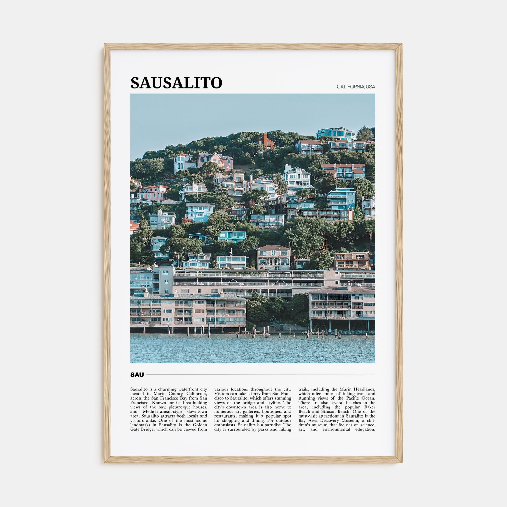 Sausalito Travel Color Poster