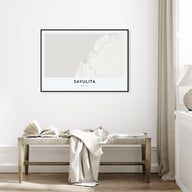 Sayulita Map Landscape Poster