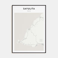 Sayulita Map Portrait Poster