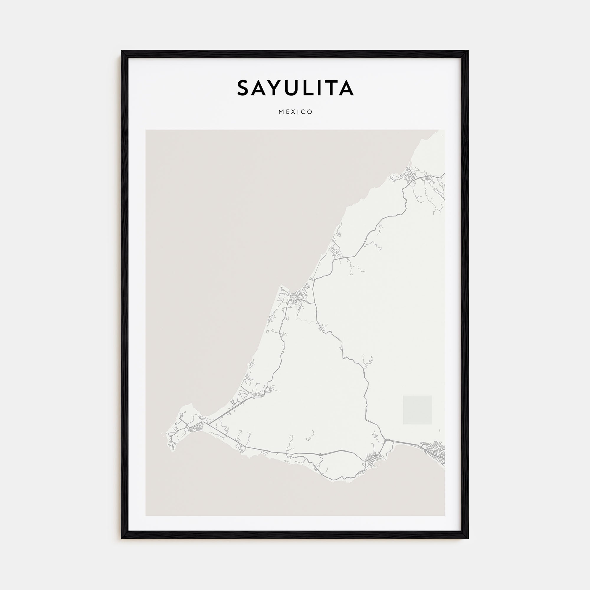 Sayulita Map Portrait Poster