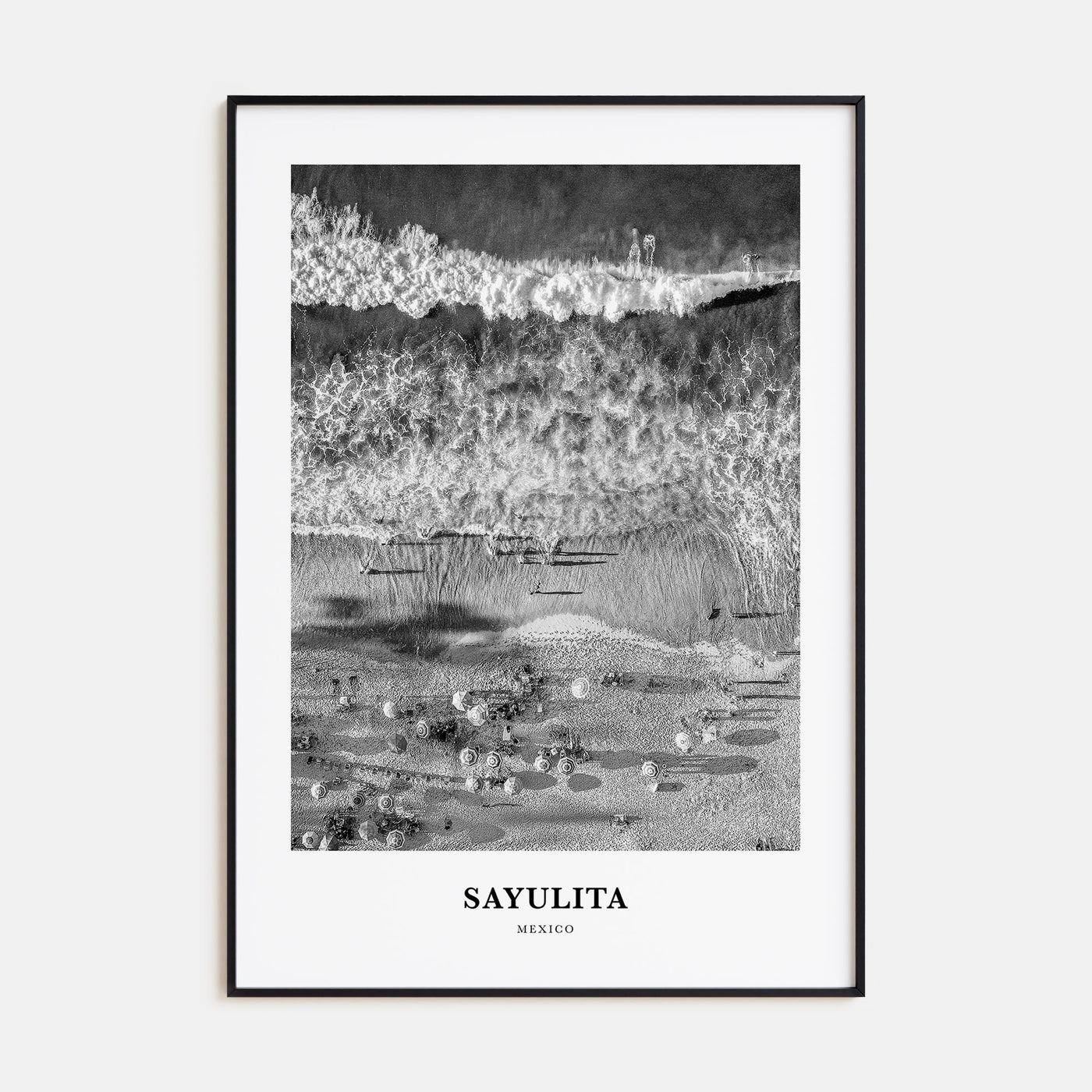Sayulita Portrait B&W Poster