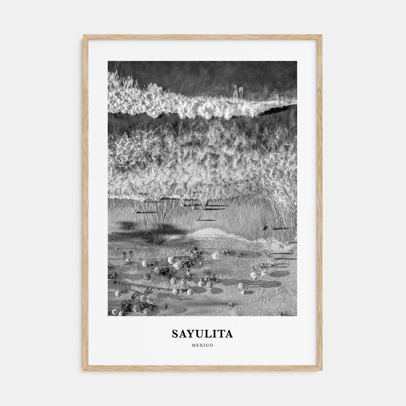 Sayulita Portrait B&W Poster