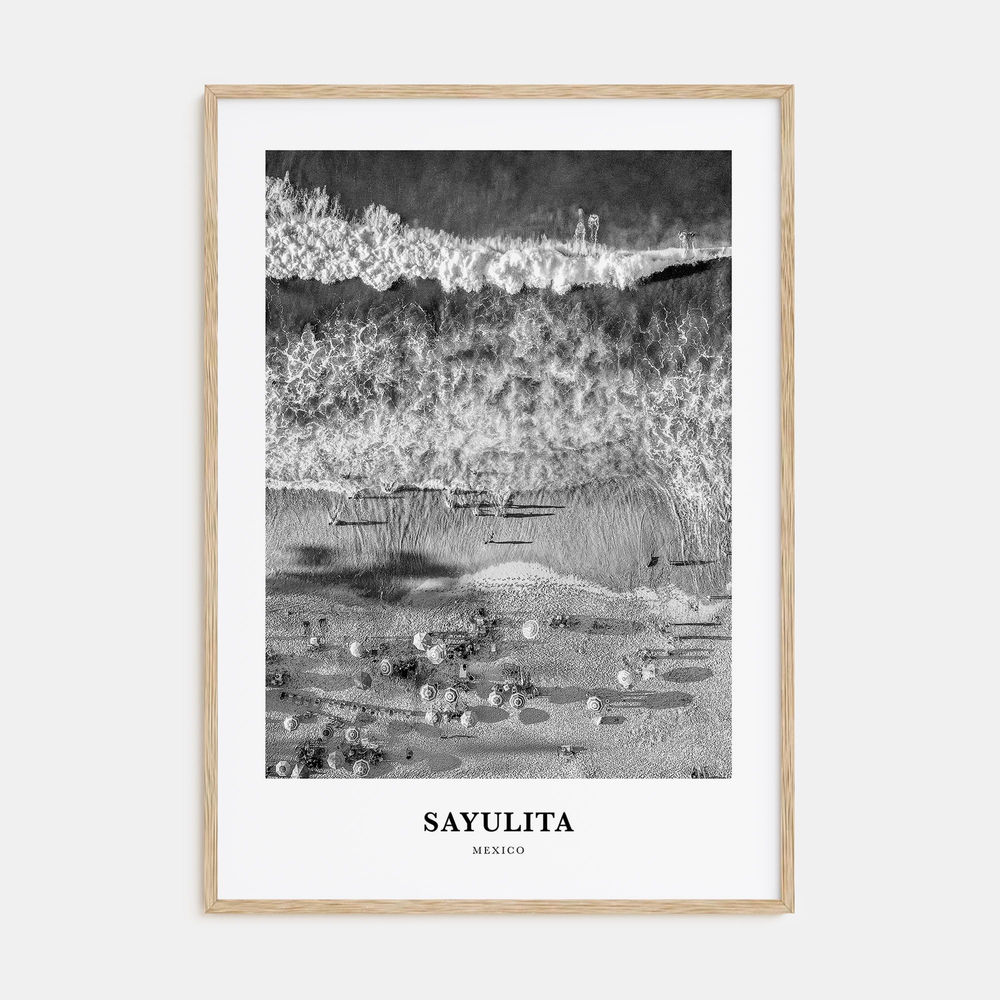 Sayulita Portrait B&W Poster