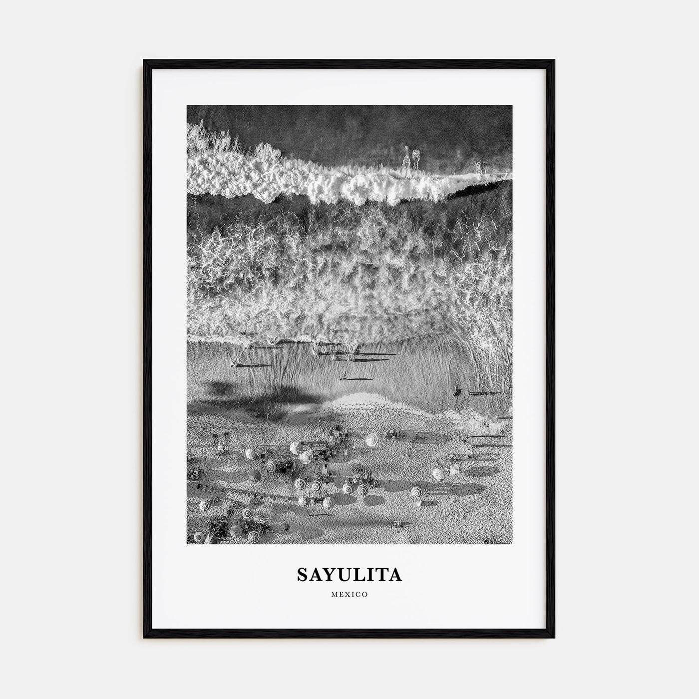 Sayulita Portrait B&W Poster