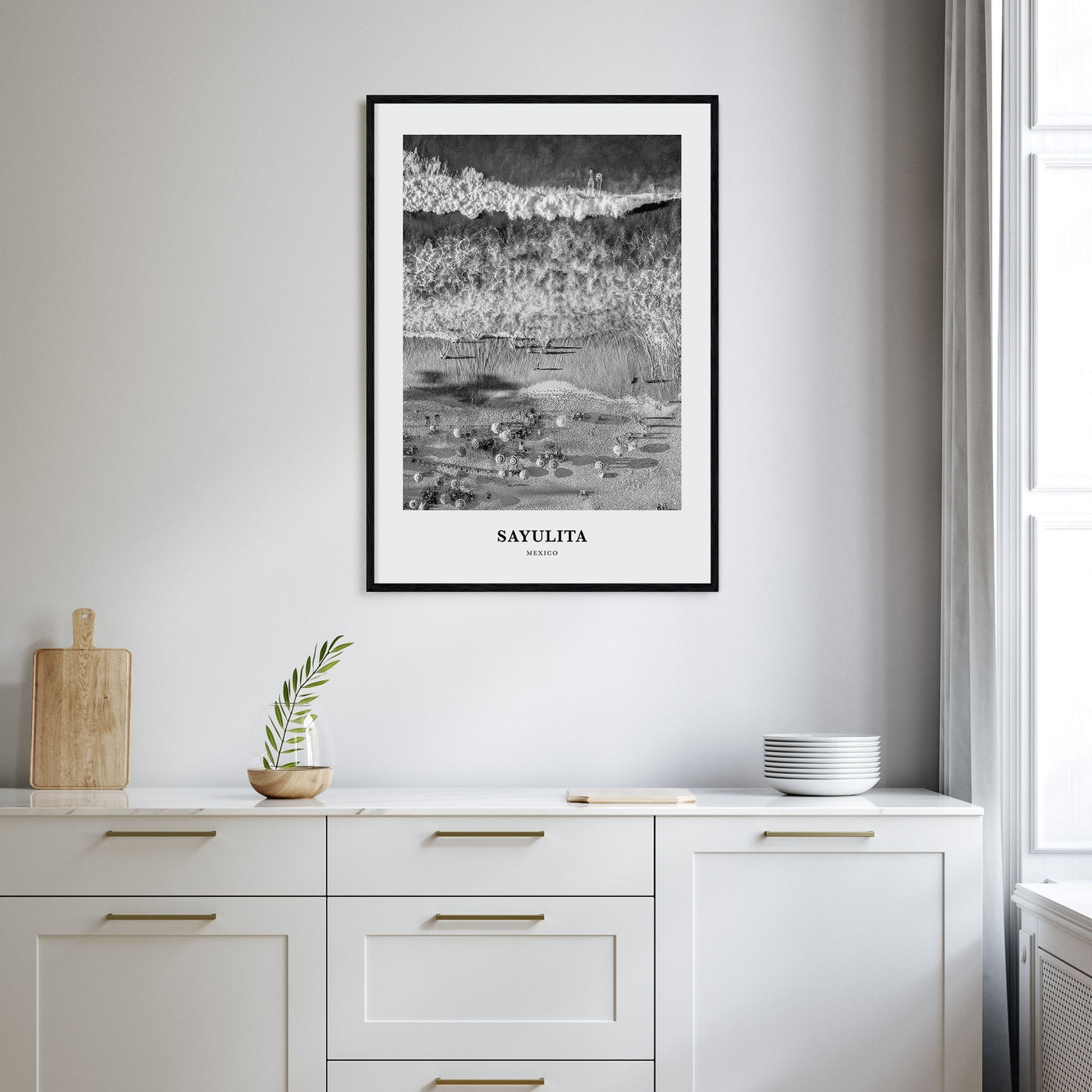 Sayulita Portrait B&W Poster
