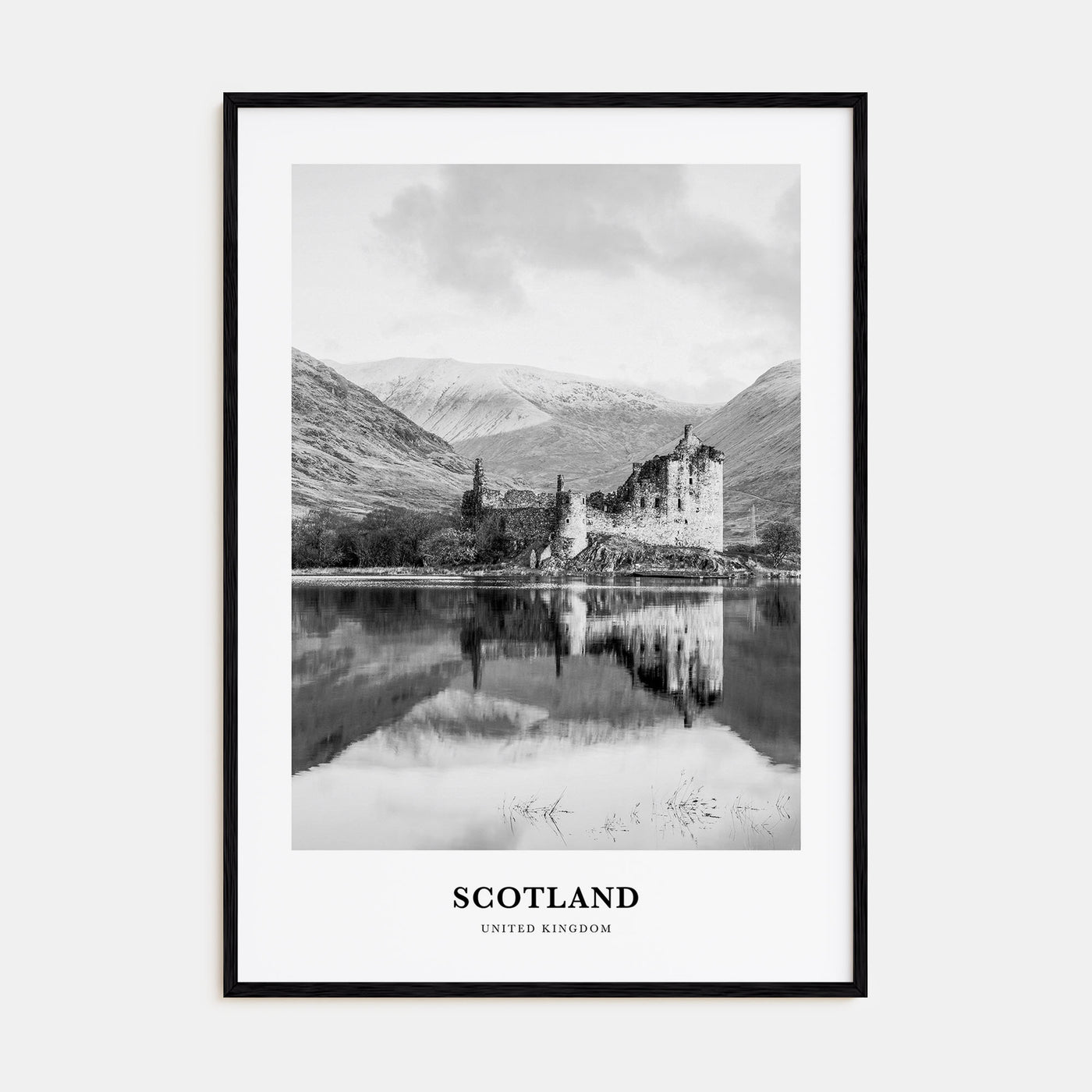 Scotland Portrait B&W Poster