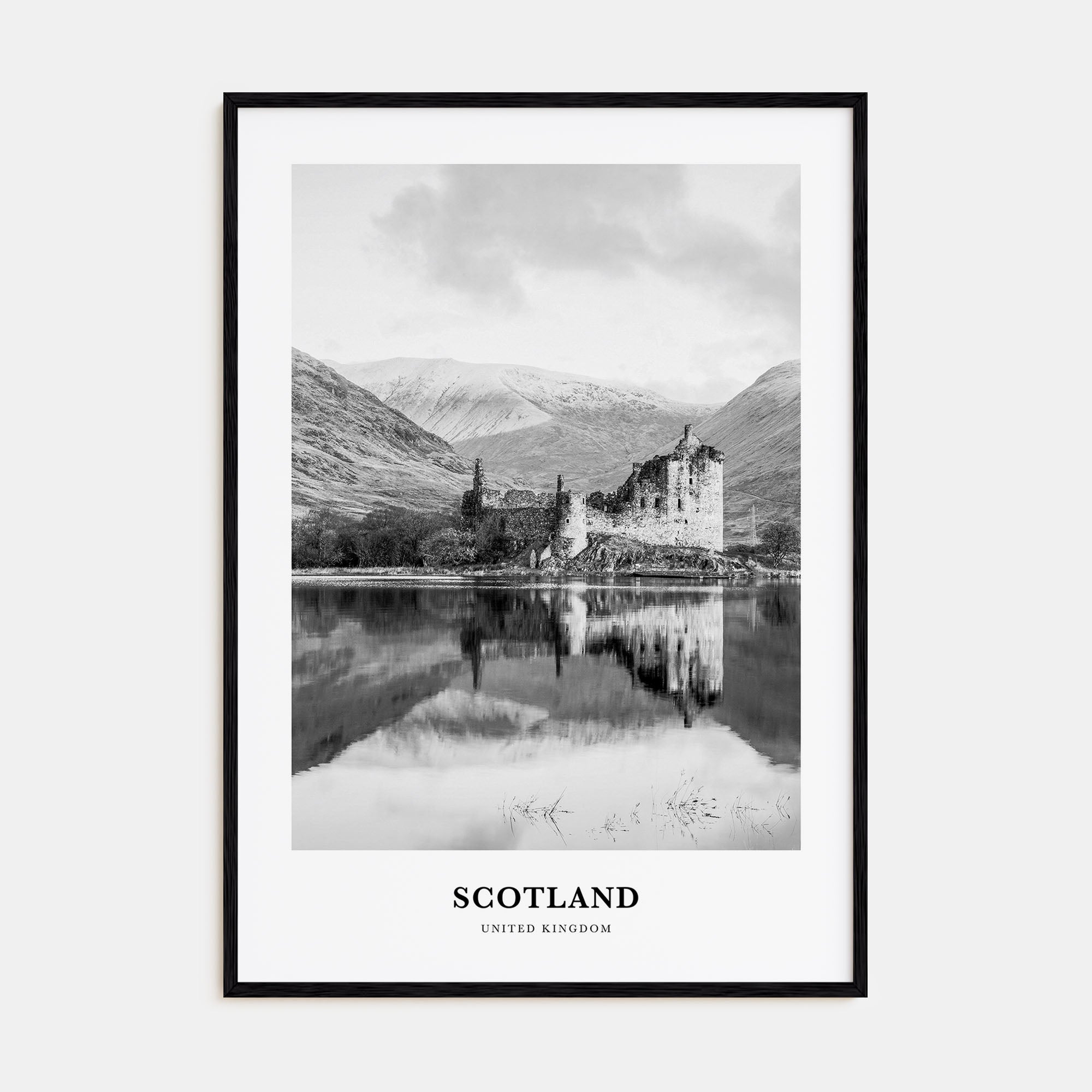 Scotland Portrait B&W Poster