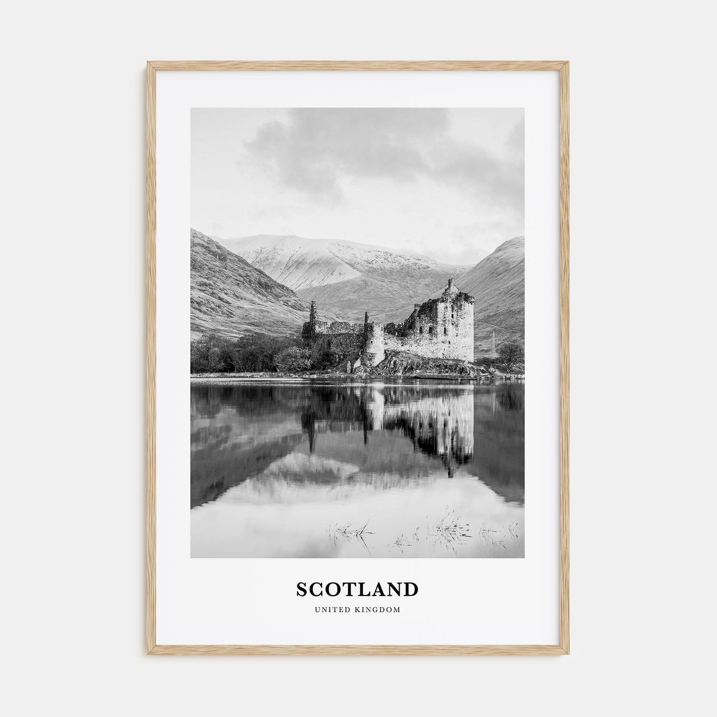 Scotland Portrait B&W Poster