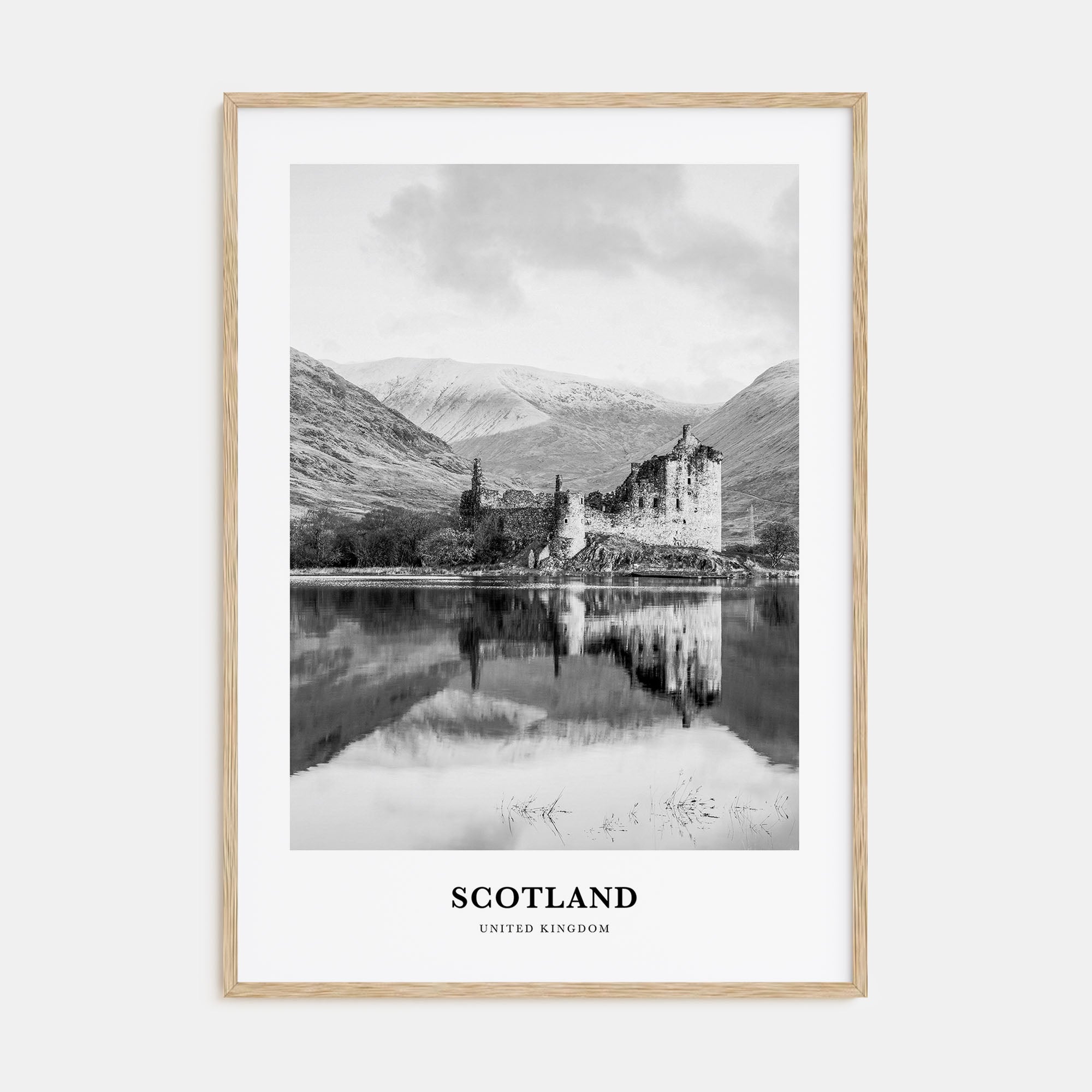Scotland Portrait B&W Poster