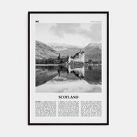 Scotland Travel B&W Poster