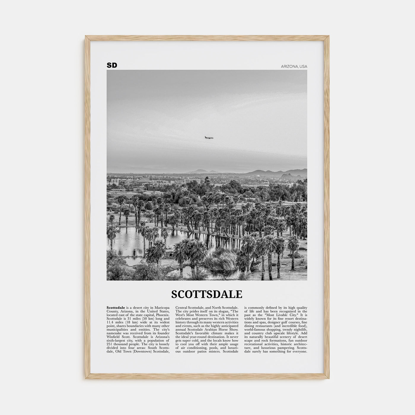 Scottsdale Travel B&W No 1 Poster