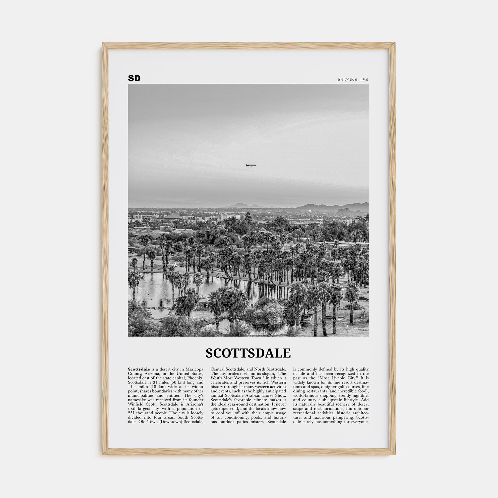 Scottsdale Travel B&W No 1 Poster