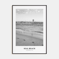 Seal Beach Portrait B&W No 1 Poster