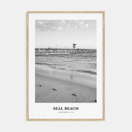 Seal Beach Portrait B&W No 1 Poster