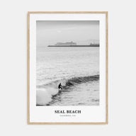 Seal Beach Portrait B&W No 2 Poster