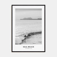 Seal Beach Portrait B&W No 2 Poster