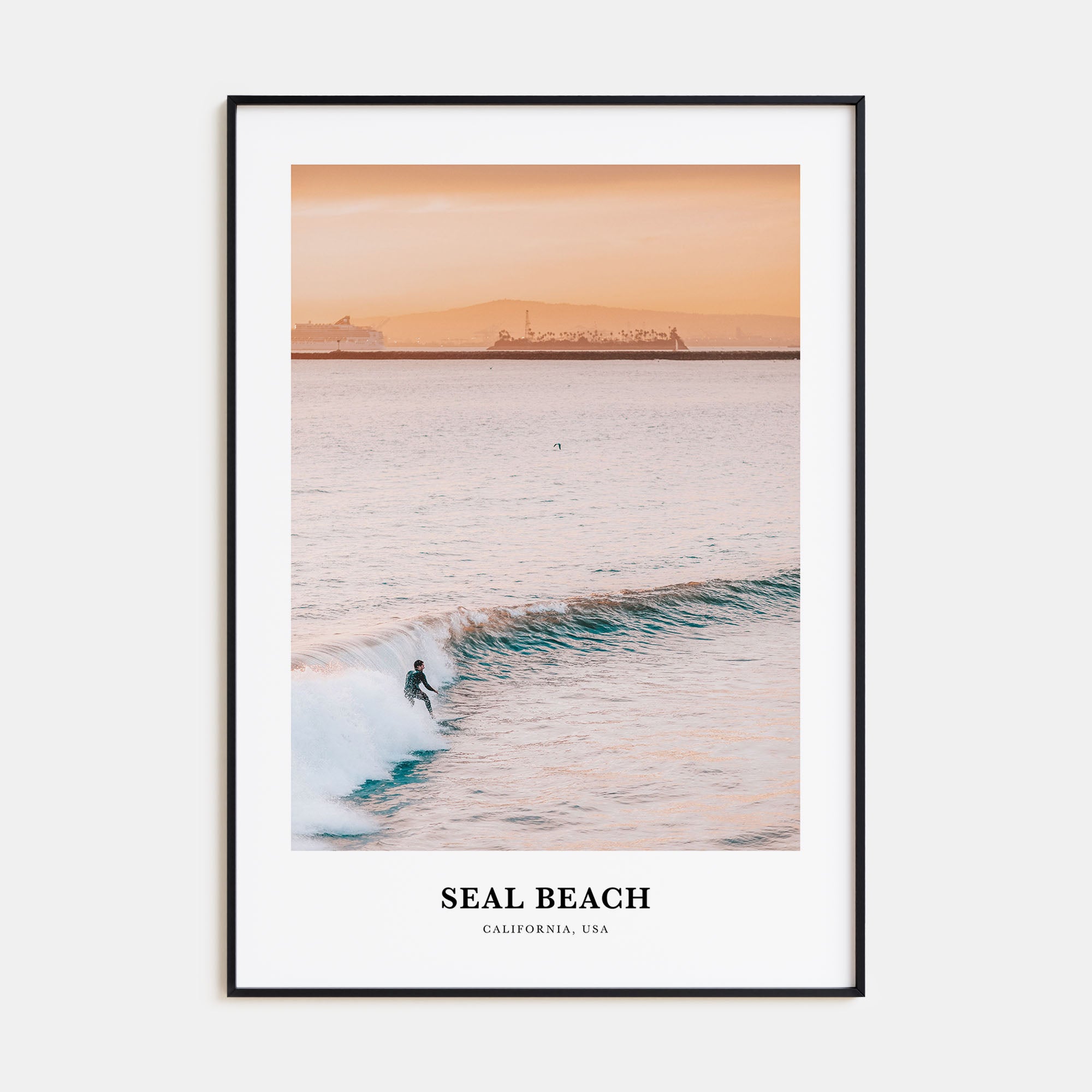 Seal Beach Portrait Color No 1 Poster