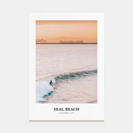 Seal Beach Portrait Color No 1 Poster