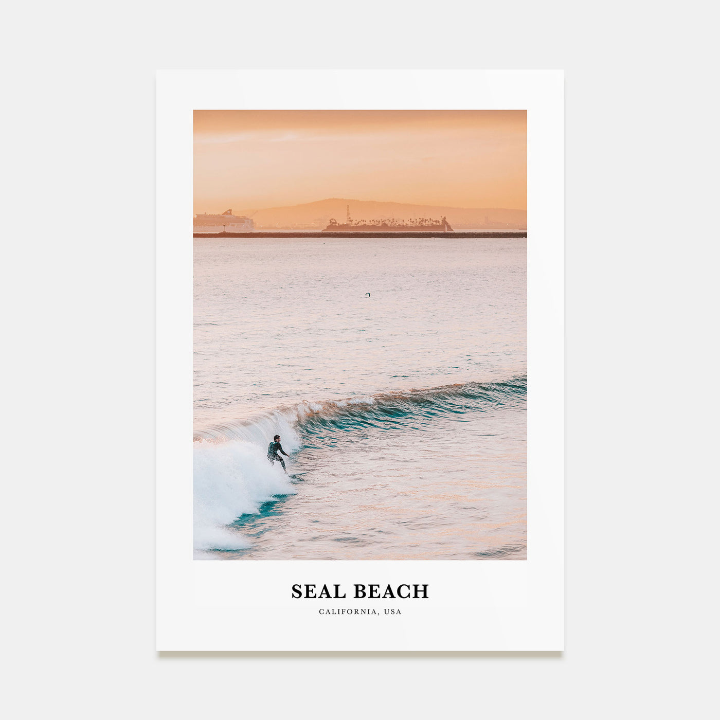 Seal Beach Portrait Color No 1 Poster