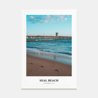 Seal Beach Portrait Color No 2 Poster