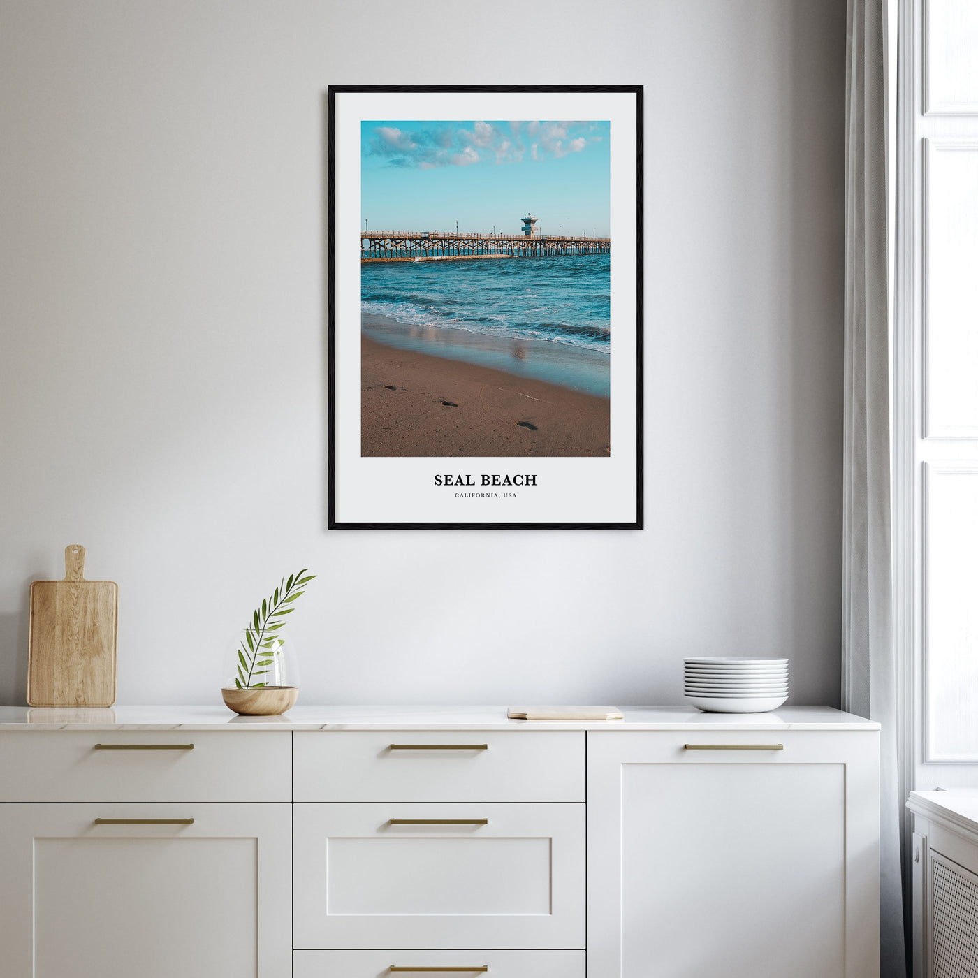 Seal Beach Portrait Color No 2 Poster