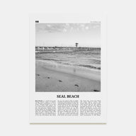 Seal Beach Travel B&W No 1 Poster