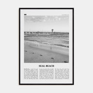 Seal Beach Travel B&W No 1 Poster