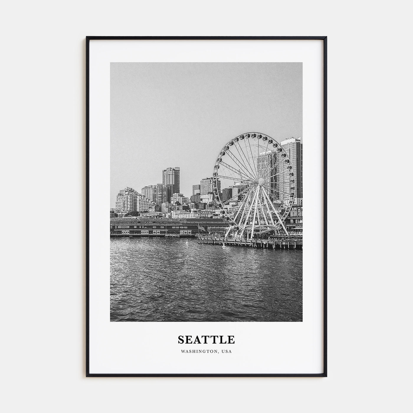Seattle Portrait B&W No 3 Poster