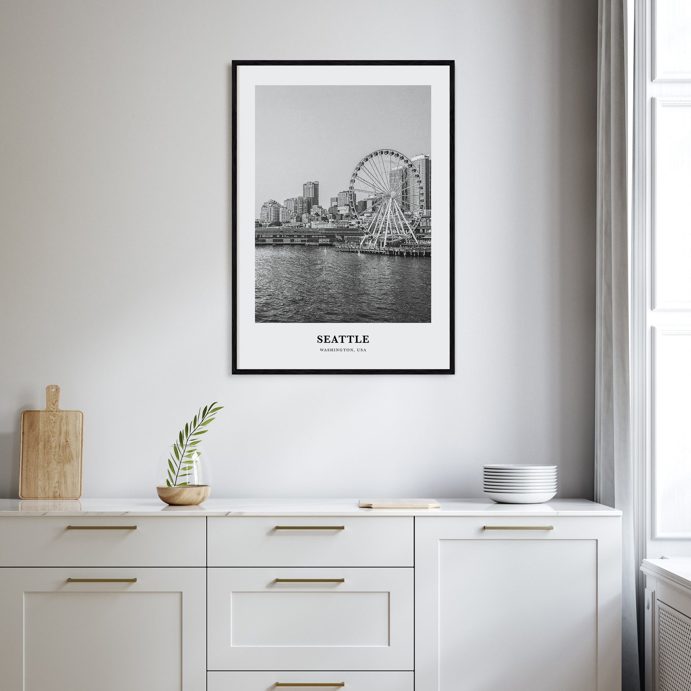 Seattle Portrait B&W No 3 Poster