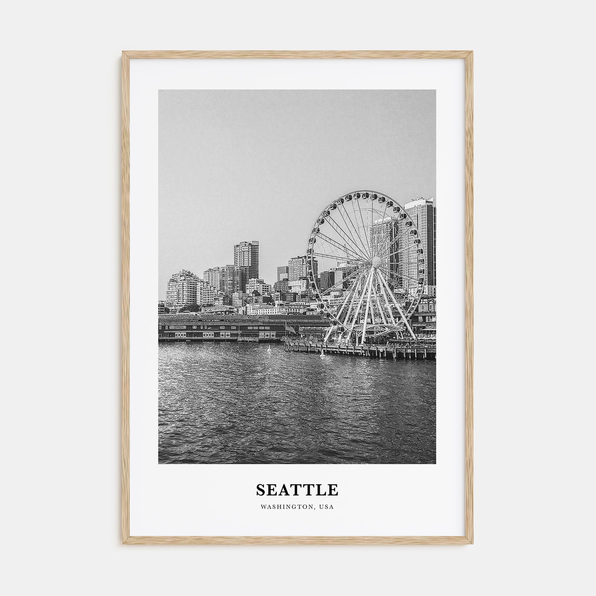 Seattle Portrait B&W No 3 Poster