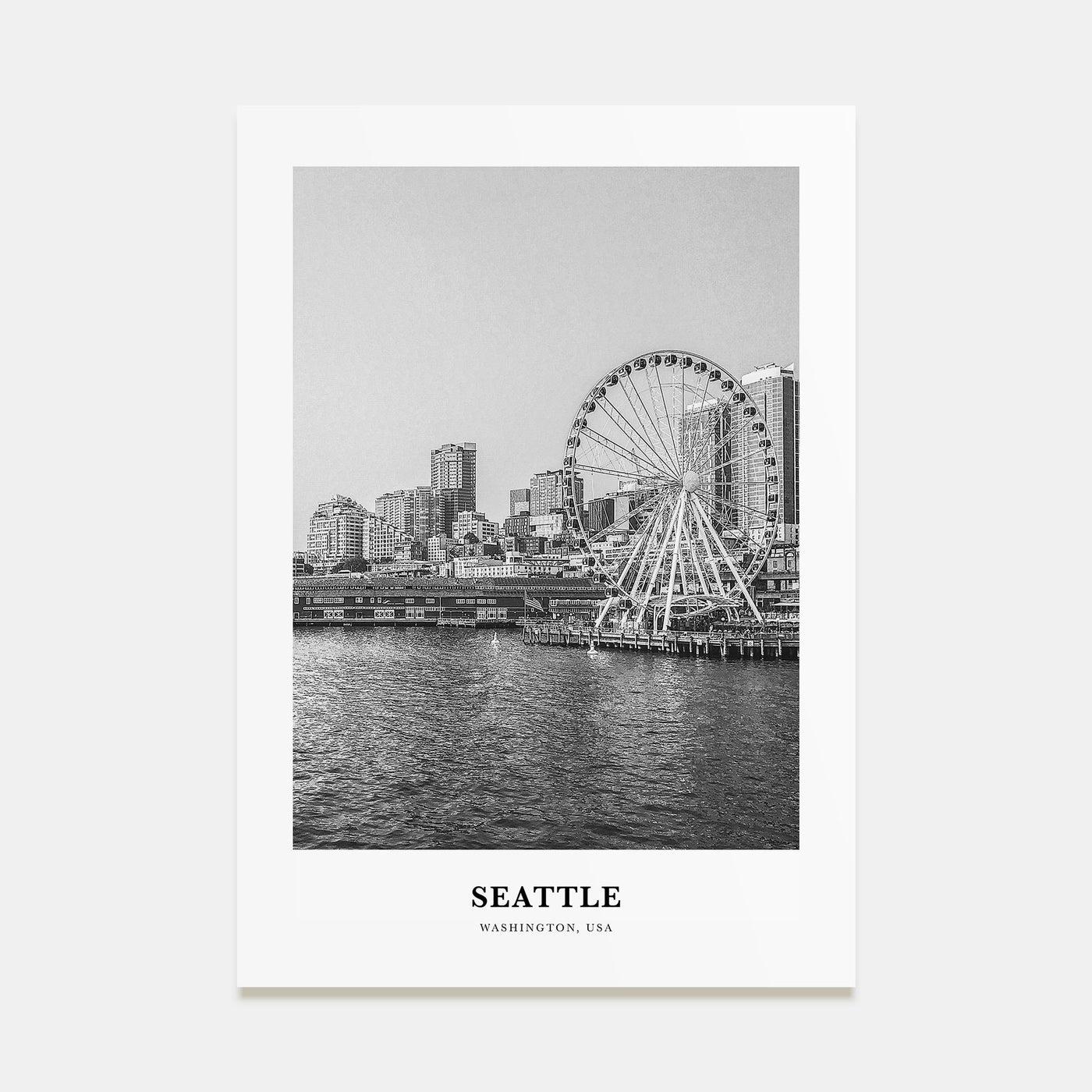 Seattle Portrait B&W No 3 Poster