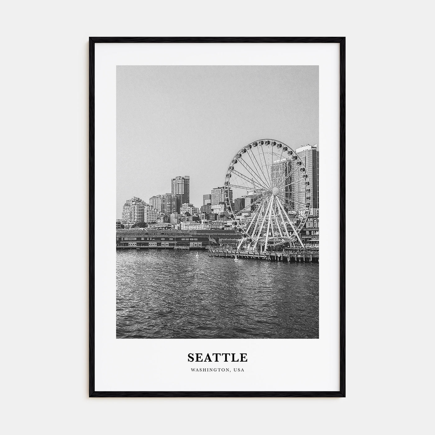 Seattle Portrait B&W No 3 Poster
