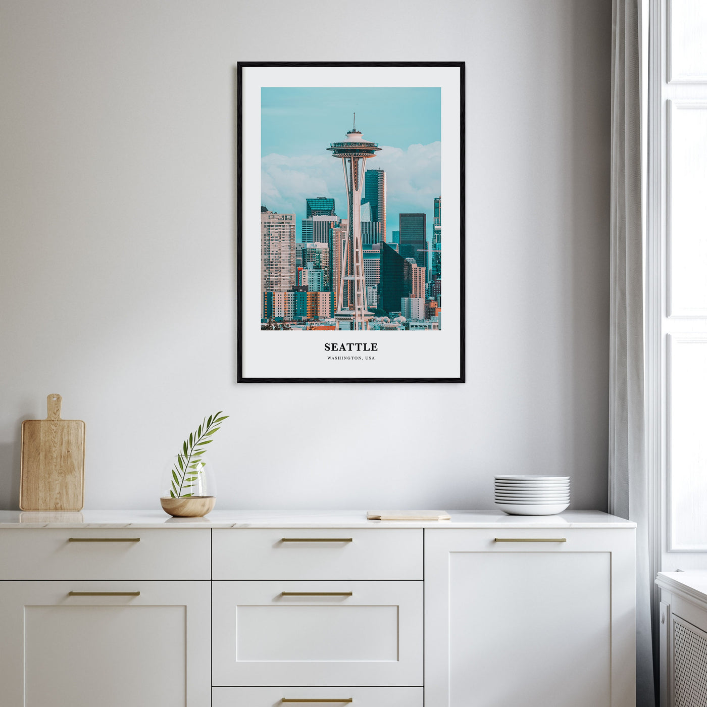 Seattle Portrait Color No 3 Poster