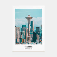 Seattle Portrait Color No 3 Poster