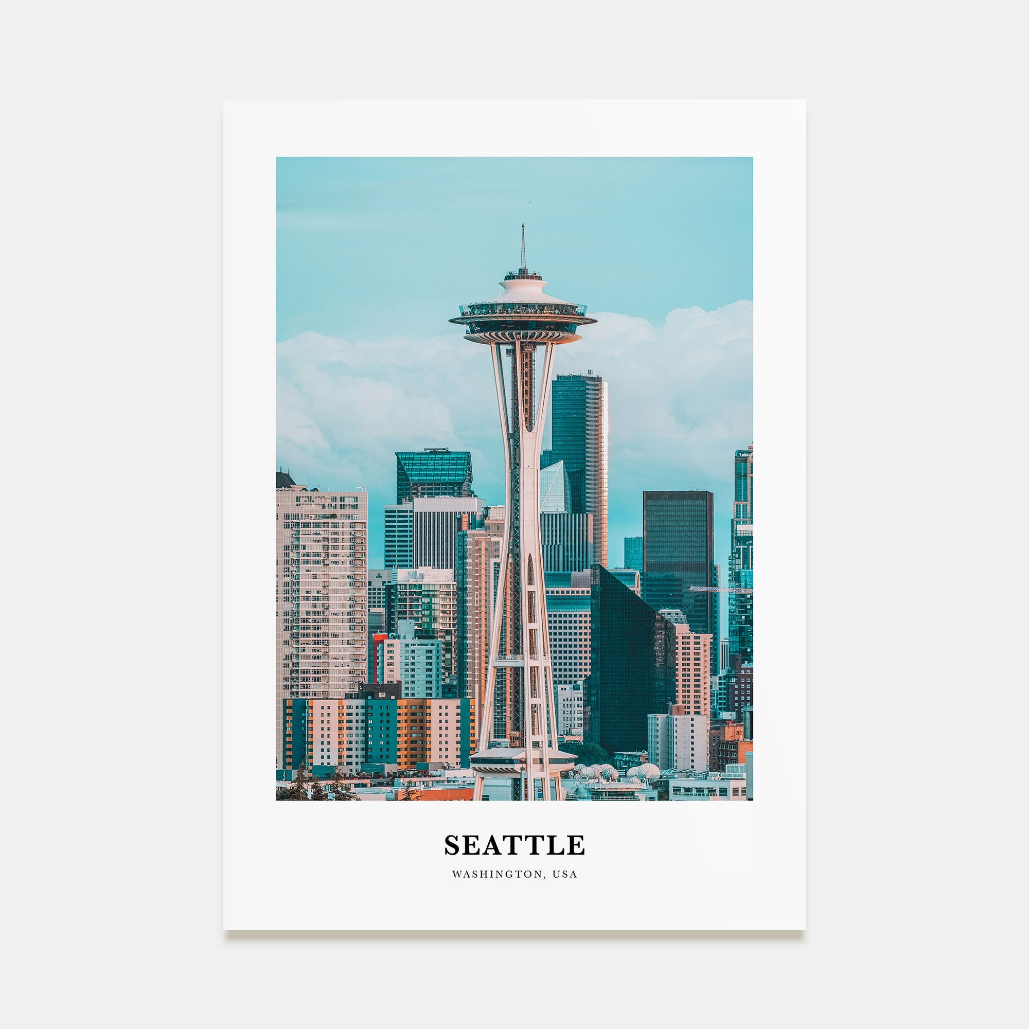 Seattle Portrait Color No 3 Poster