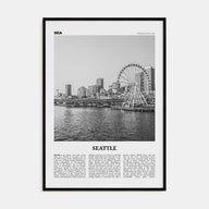 Seattle Travel B&W No 3 Poster