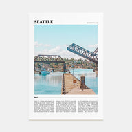 Seattle Travel Color No 2 Poster