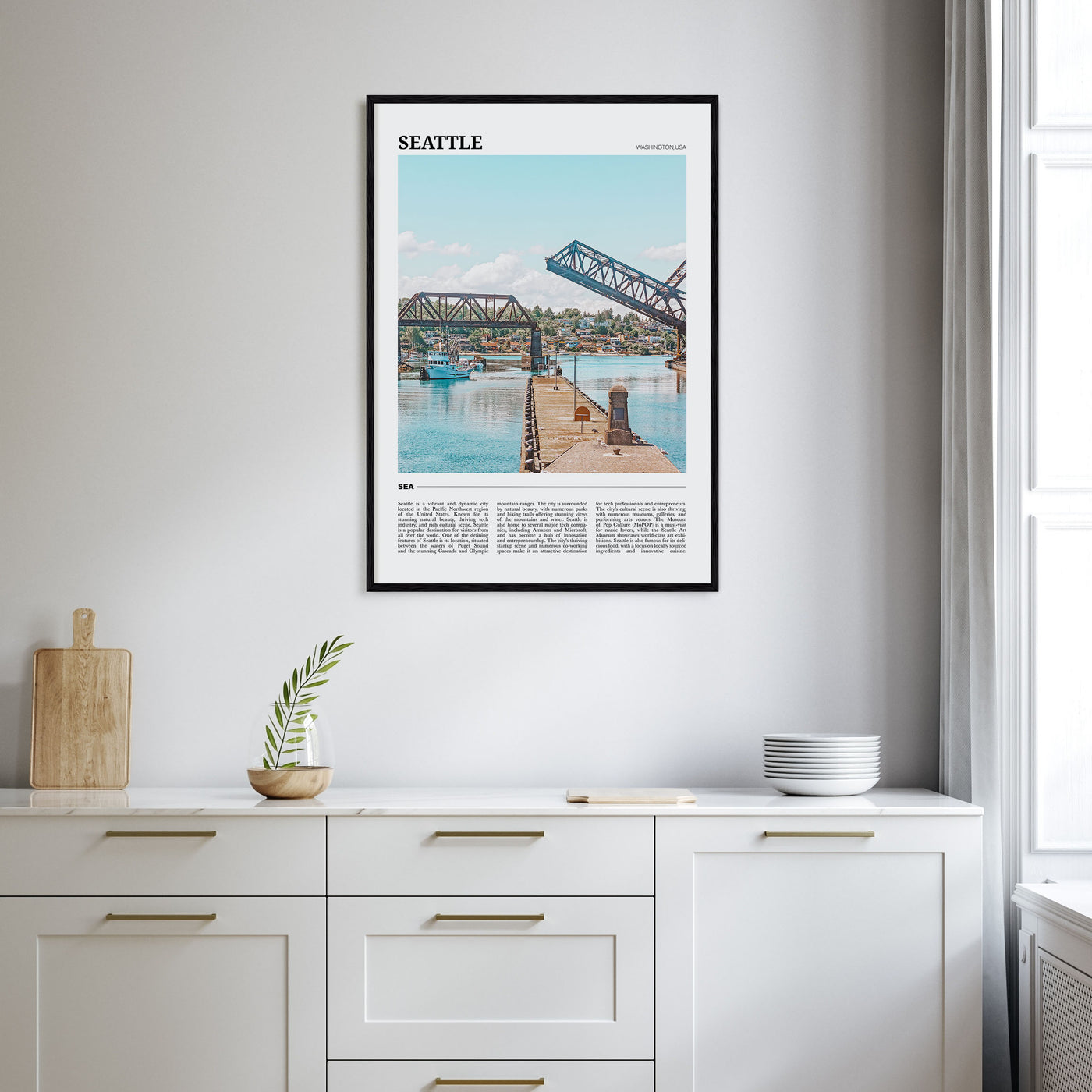 Seattle Travel Color No 2 Poster
