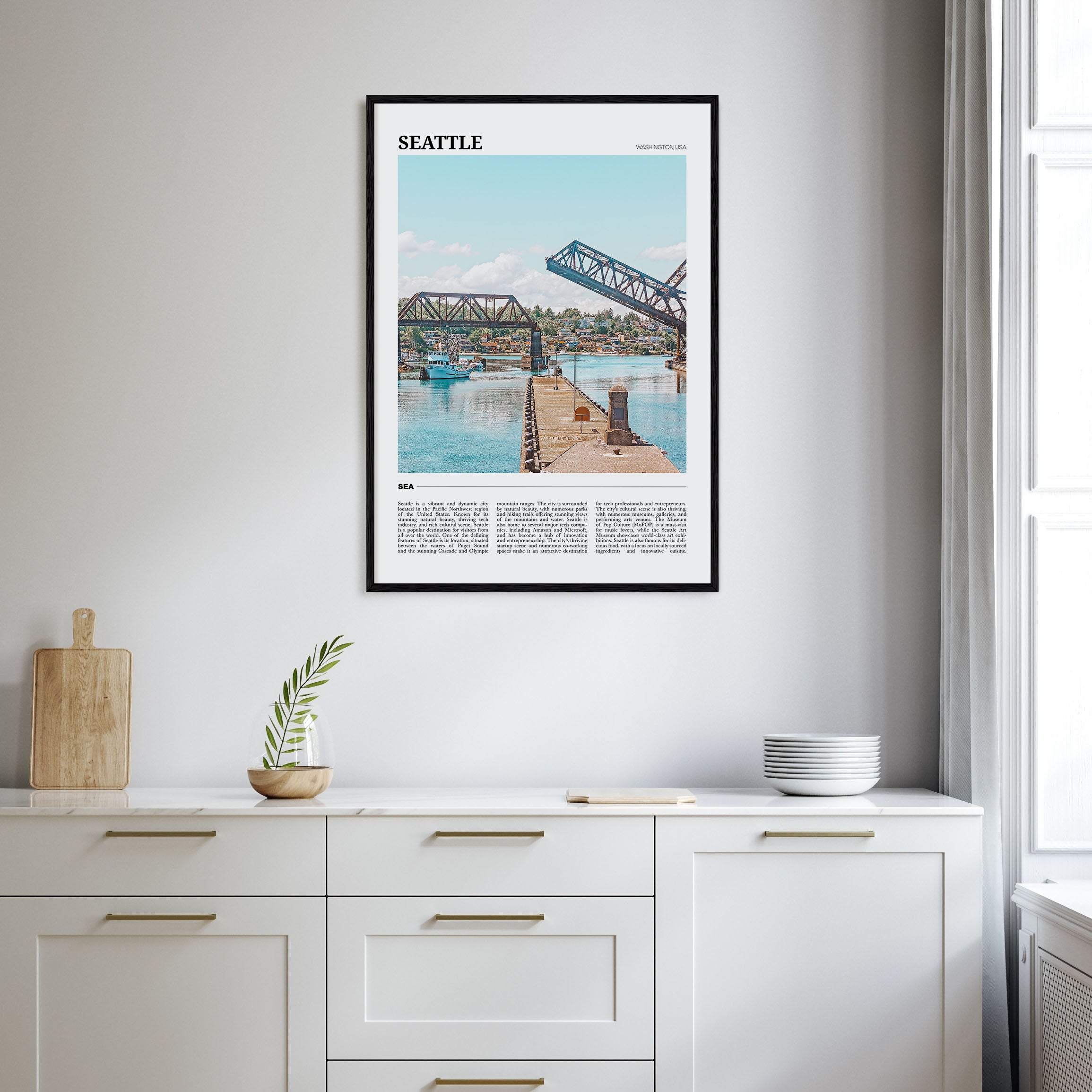 Seattle Travel Color No 2 Poster