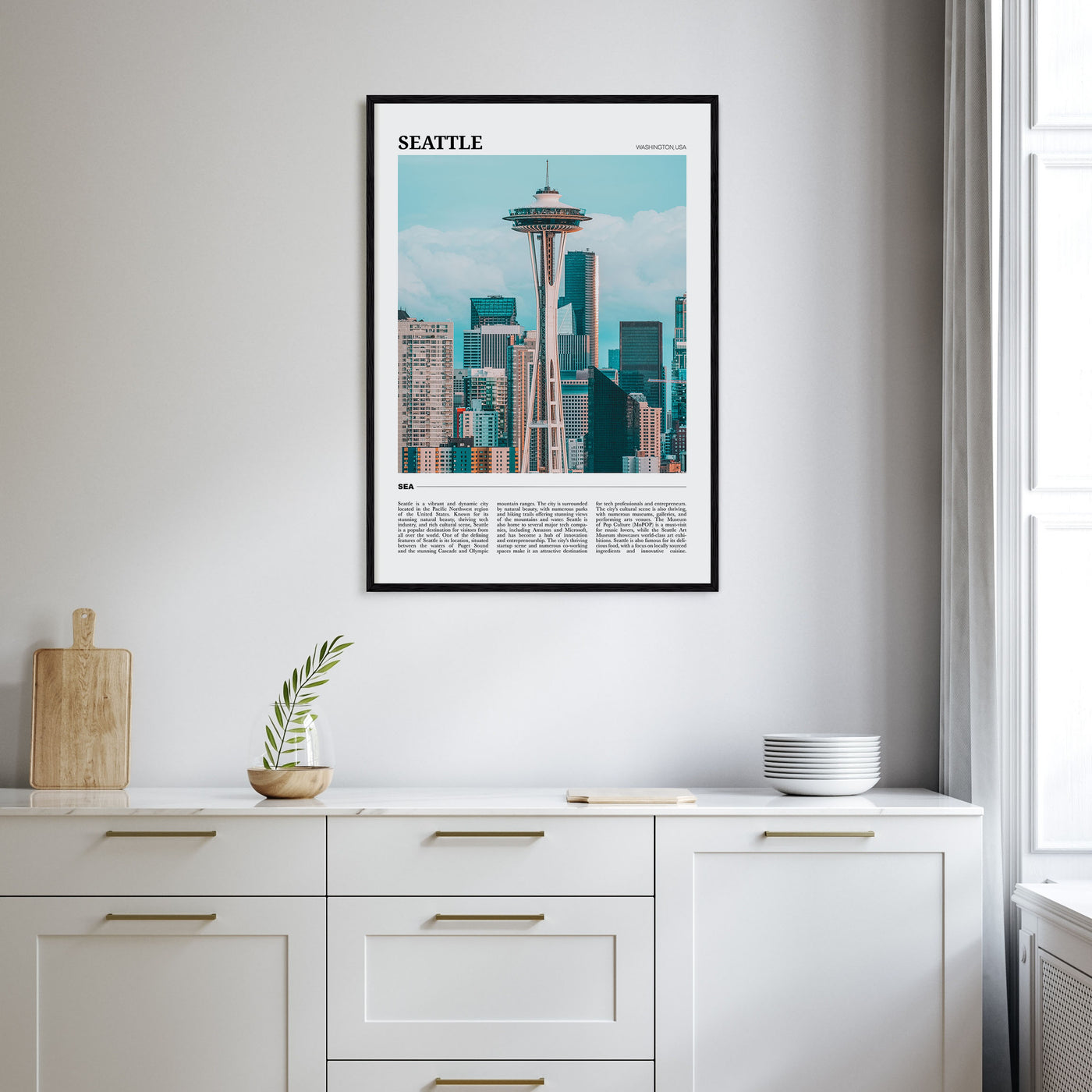 Seattle Travel Color No 3 Poster