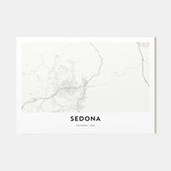 Sedona Map Landscape Poster