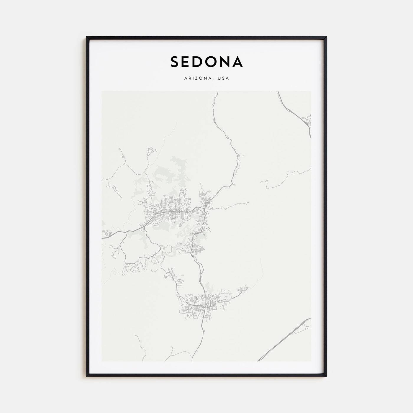 Sedona Map Portrait Poster
