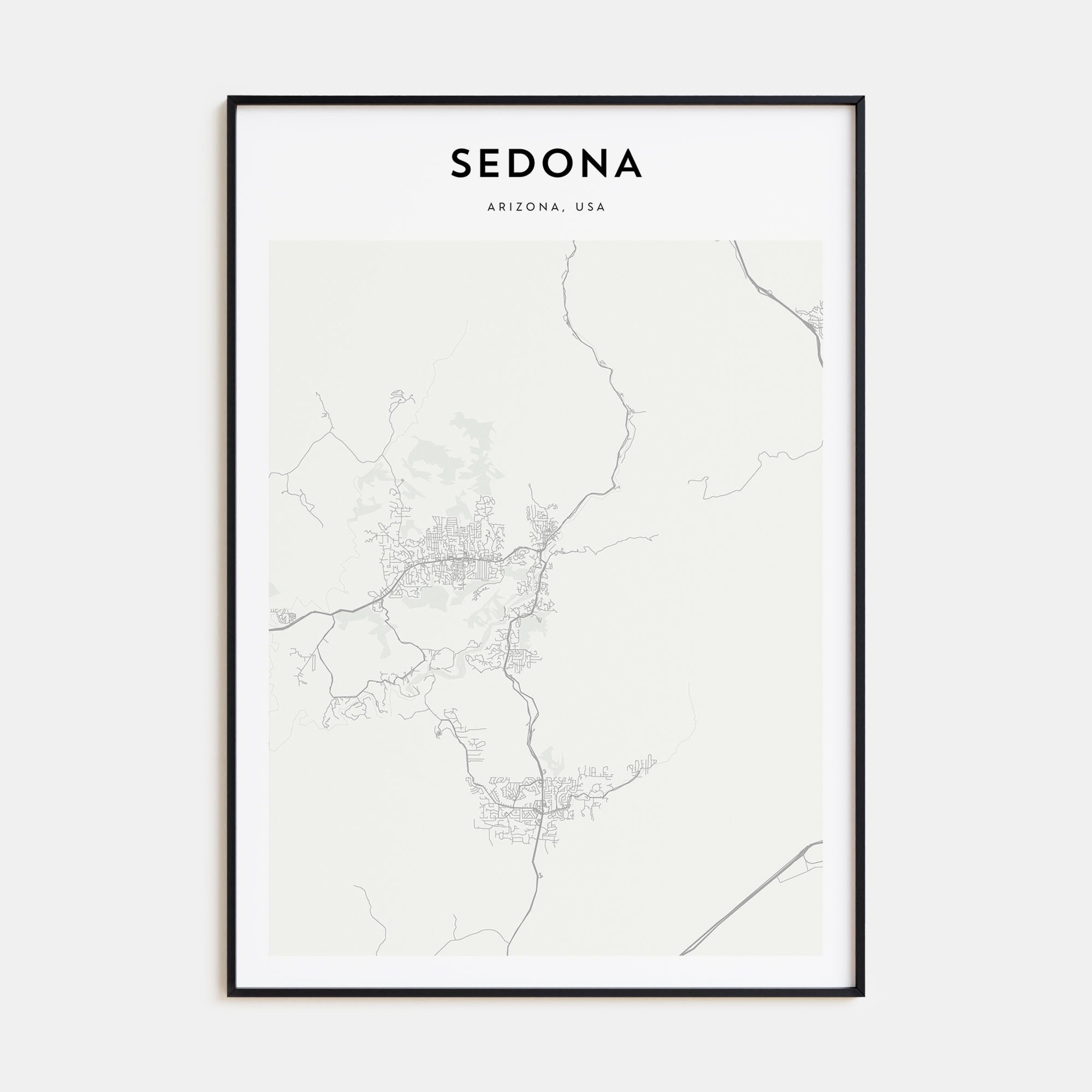 Sedona Map Portrait Poster