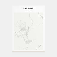 Sedona Map Portrait Poster