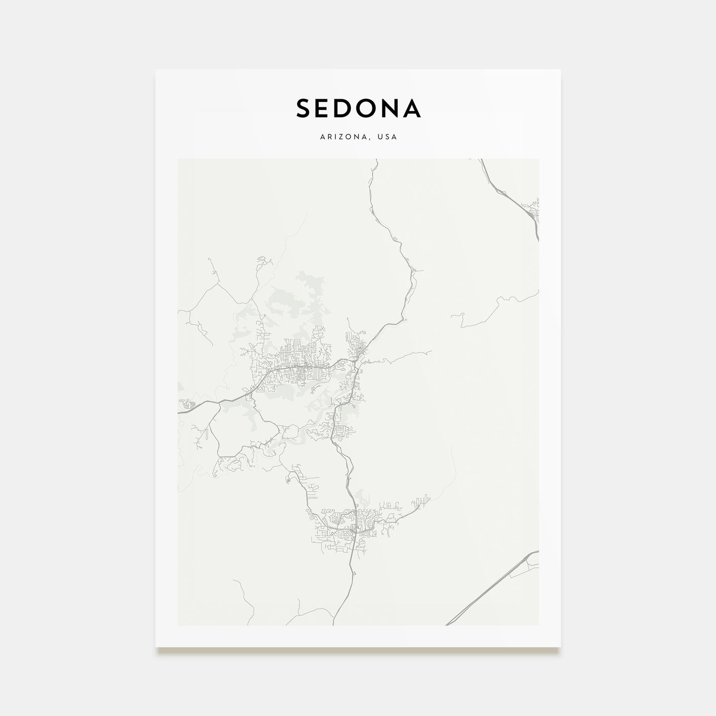 Sedona Map Portrait Poster