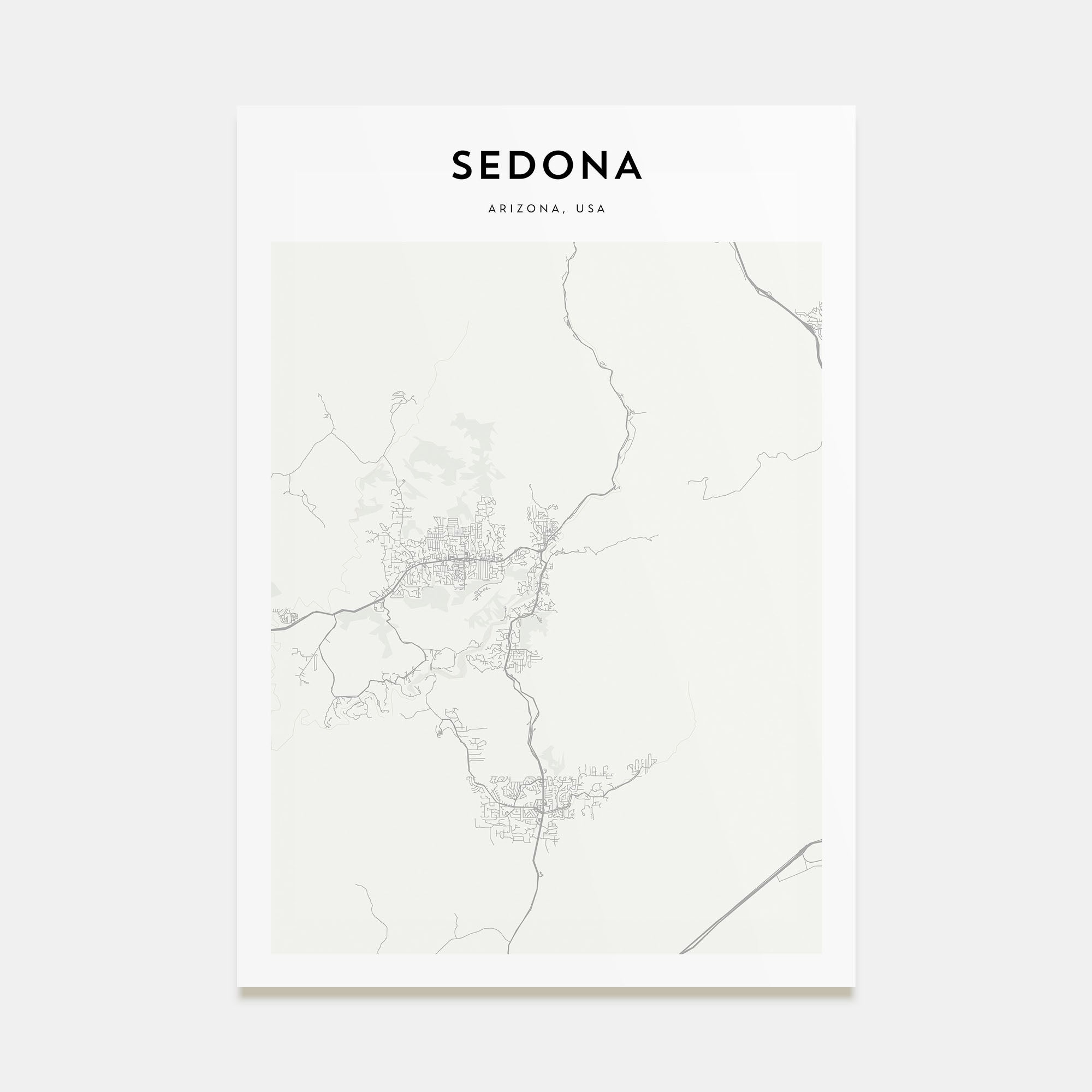 Sedona Map Portrait Poster