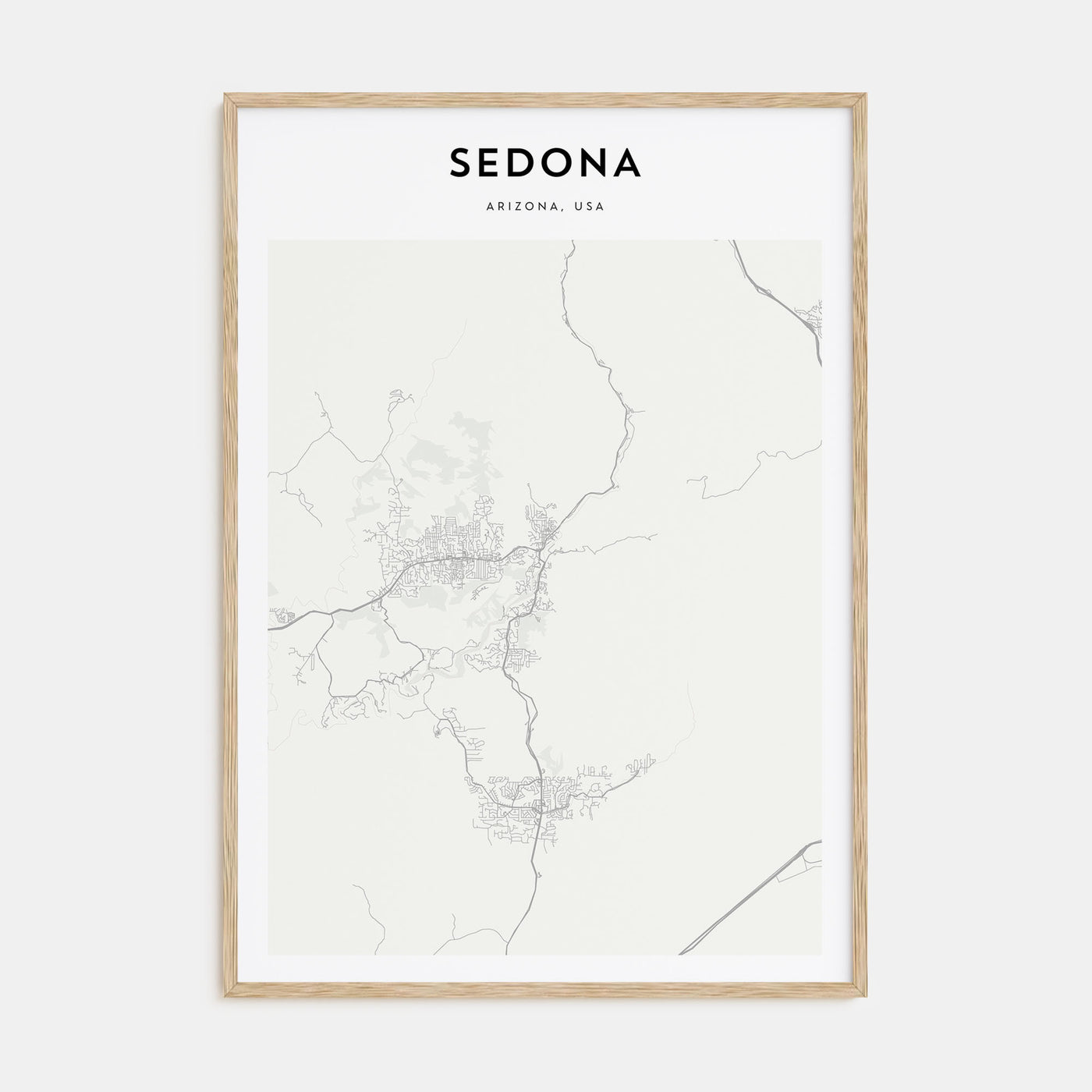 Sedona Map Portrait Poster