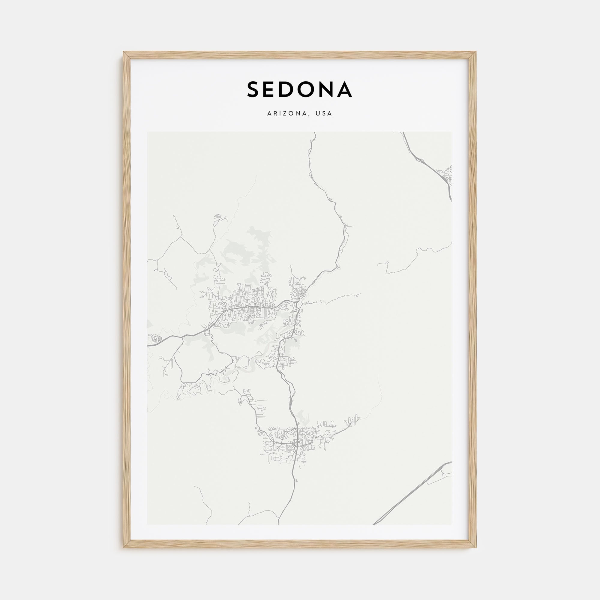 Sedona Map Portrait Poster