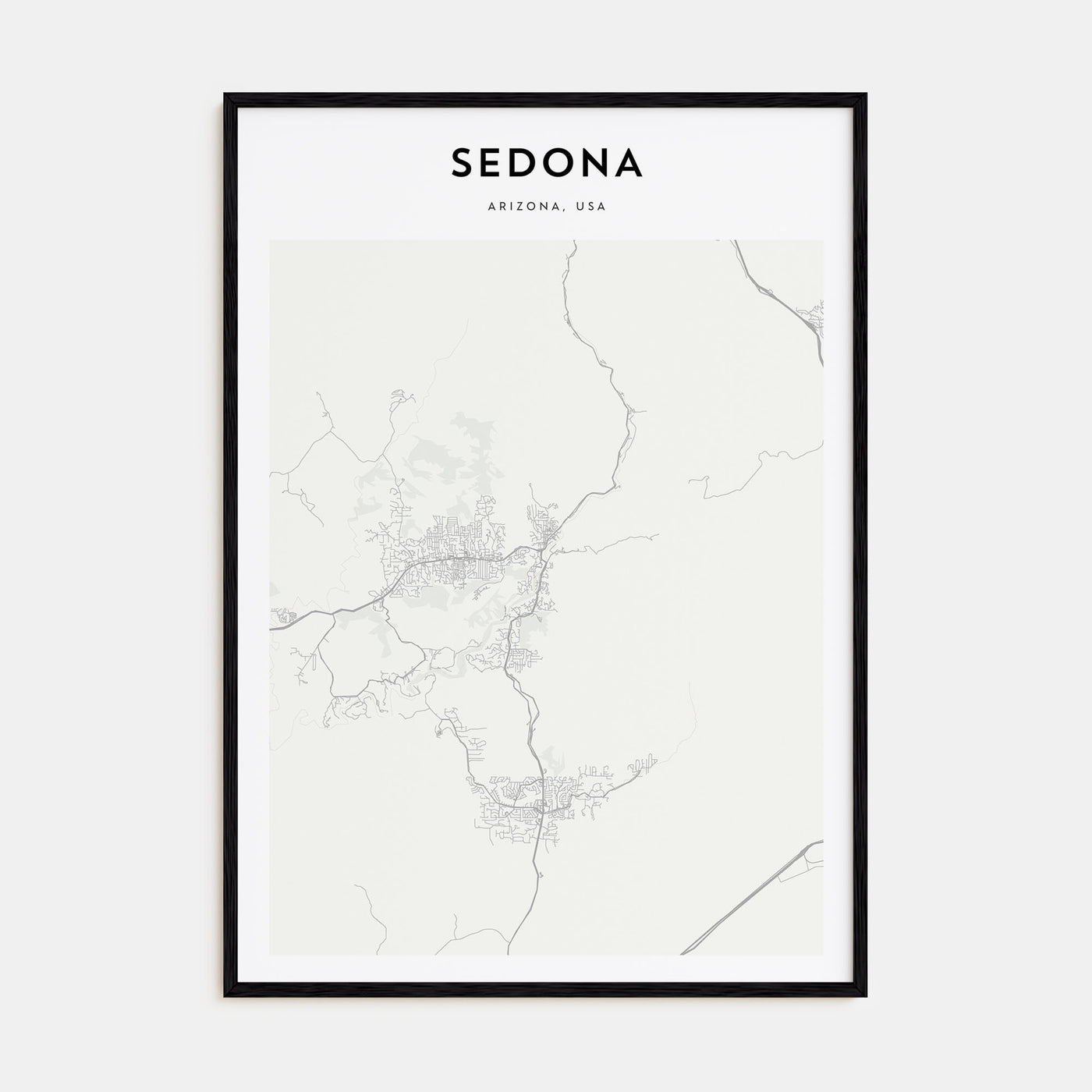 Sedona Map Portrait Poster