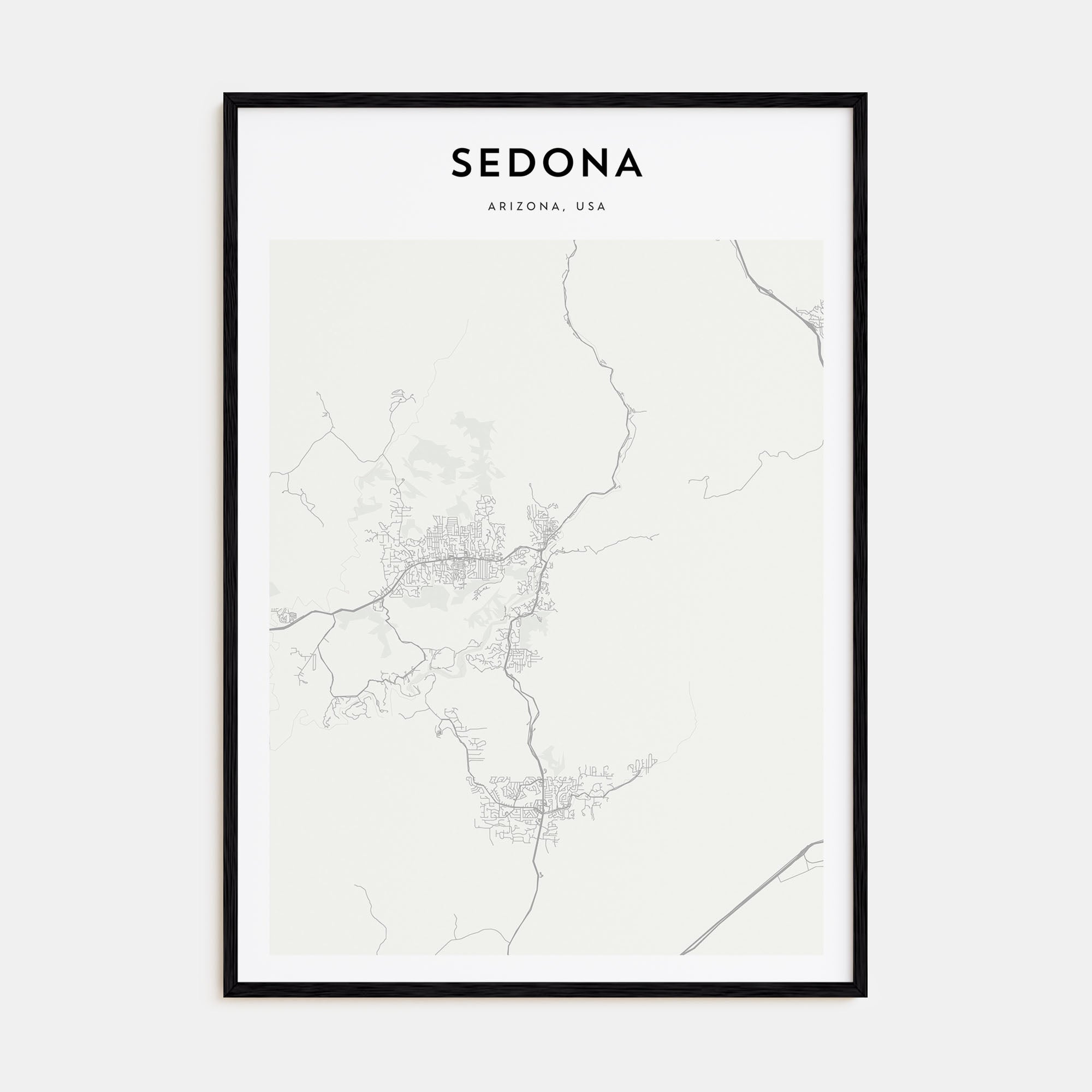 Sedona Map Portrait Poster